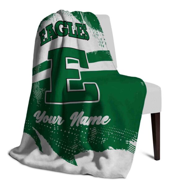 personalized eastern michigan eagles grunge streaks green blanket top rated