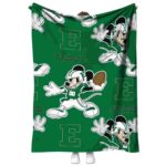 personalized eastern michigan eagles mickey green blanket best selling
