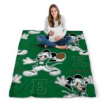 personalized eastern michigan eagles mickey green blanket best selling