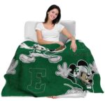 personalized eastern michigan eagles mickey green blanket best selling