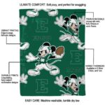personalized eastern michigan eagles mickey green blanket best selling