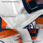 personalized edmonton oilers paint strokes blue white blanket premium grade