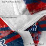 personalized florida atlantic owls grunge streaks blue blanket best selling