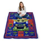 personalized florida gators baby yoda blue blanket high quality