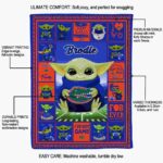 personalized florida gators baby yoda blue blanket new arrival
