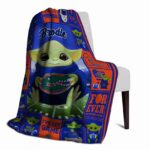 personalized florida gators baby yoda blue blanket top rated