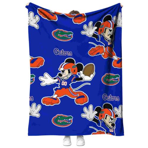 personalized florida gators mickey blue blanket best selling