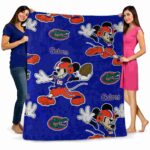 personalized florida gators mickey blue blanket fashion forward