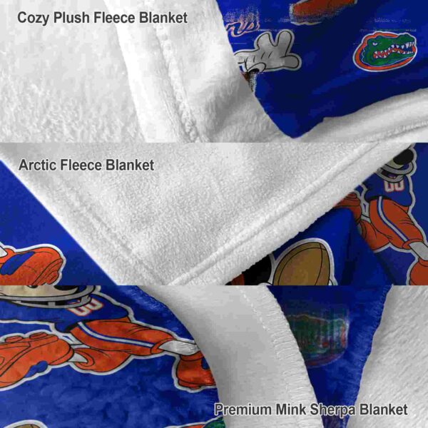 personalized florida gators mickey blue blanket premium grade
