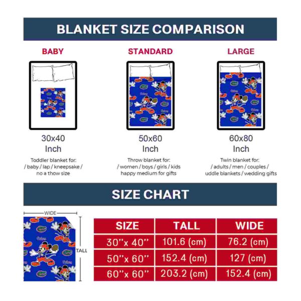 personalized florida gators mickey blue blanket trendy