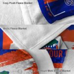 personalized florida gators paint strokes blue white blanket best selling