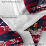 personalized florida panthers floral stripes red white blanket premium grade