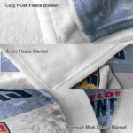 personalized florida panthers grunge texture red white blanket best selling