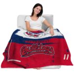 personalized fresno state bulldogs paint strokes red white blanket best selling