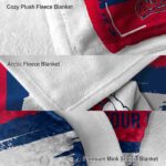 personalized fresno state bulldogs paint strokes red white blanket best selling