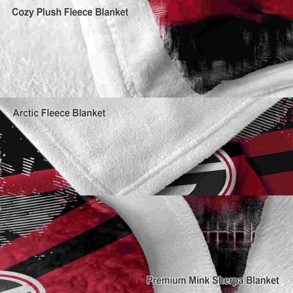 personalized georgia bulldogs grunge streaks red blanket premium grade