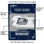 personalized georgia southern eagles paint strokes blue white blanket new arrival