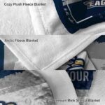 personalized georgia southern eagles paint strokes blue white blanket premium grade