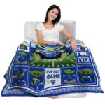 personalized georgia state panthers baby yoda blue blanket best selling