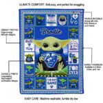 personalized georgia state panthers baby yoda blue blanket best selling