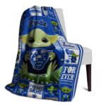 personalized georgia state panthers baby yoda blue blanket best selling