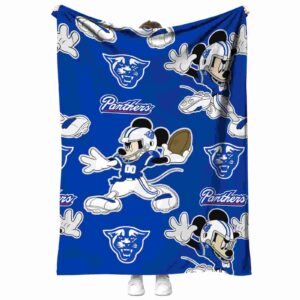 personalized georgia state panthers mickey blue blanket best selling