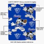 personalized georgia state panthers mickey blue blanket best selling