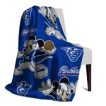 personalized georgia state panthers mickey blue blanket best selling
