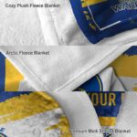personalized golden state warriors paint strokes blue white blanket best selling