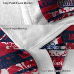 personalized gonzaga bulldogs floral stripes blue white blanket best selling