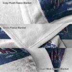personalized gonzaga bulldogs grunge texture blue white blanket premium grade