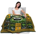 personalized green bay packers baby yoda green blanket latest model