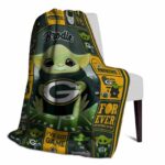 personalized green bay packers baby yoda green blanket top rated