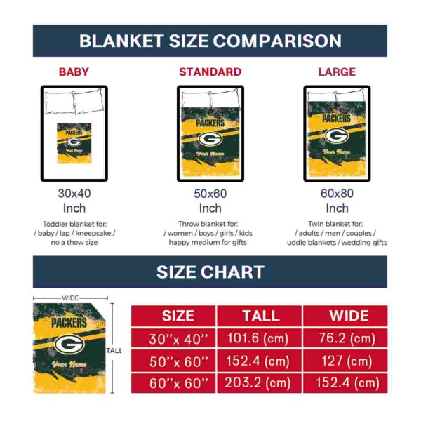 personalized green bay packers grunge streaks green blanket trendy