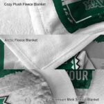 personalized hawaii rainbow warriors paint strokes green white blanket best selling
