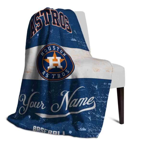 personalized houston astros grunge texture blue white blanket top rated