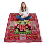 personalized houston cougars baby yoda red blanket high quality