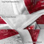 personalized houston cougars grunge texture red white blanket best selling