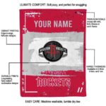 personalized houston rockets paint strokes red white blanket best selling
