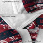 personalized houston texans floral stripes blue white blanket best selling