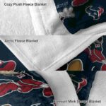 personalized houston texans mickey blue blanket premium grade