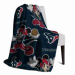 personalized houston texans mickey blue blanket top rated