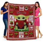 personalized indiana hoosiers baby yoda red blanket fashion forward