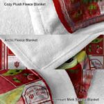 personalized indiana hoosiers baby yoda red blanket premium grade