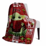personalized indiana hoosiers baby yoda red blanket top rated