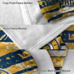 personalized indiana pacers floral stripes blue white blanket premium grade
