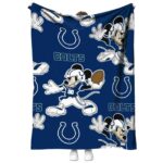personalized indianapolis colts mickey blue blanket best selling
