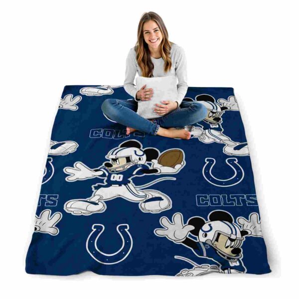 personalized indianapolis colts mickey blue blanket high quality
