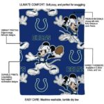 personalized indianapolis colts mickey blue blanket new arrival