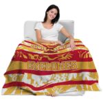 personalized iowa state cyclones floral stripes red white blanket best selling